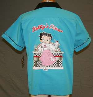 Classic 50s style retro Bowling Shirt featuring our new licensed line 