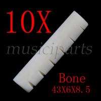 10,Acoustic Guitar Neck Bone Nuts DIY 43mmX6mmX8.5mm