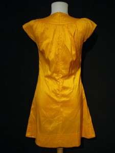 Calypso Christiane Celle Orange 100% Silk Dress,XS WOW!  