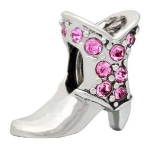 Soufeel High Heel Boot Shape with Bling October Birthstone Charm Beads 