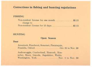RARE OLD 1940 MAINE HUNTING FISHING CANOEING VIEW BOOK  