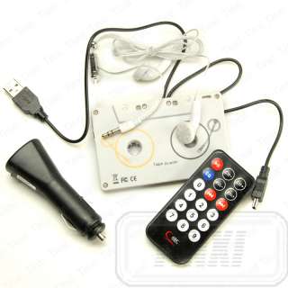Car MP3 Player Cassette Adapter USB Charger Remote Set  