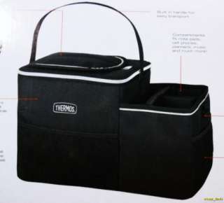   Insulated Cooler Bag Front Seat Organizer TRVL Car Truck SUV Black NEW