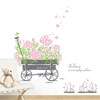 flower carriage wall removable decal sticker