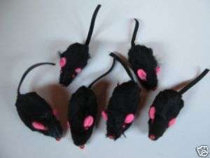 Buy 1 Cat toy 50 Black Rattle Furry Mice Get 1Pack Rattle Ball/ Catnip 