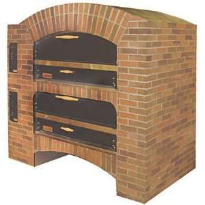Marsal Natural Gas Pizza Oven   Double Deck   Brick Lined   80 W x 44 
