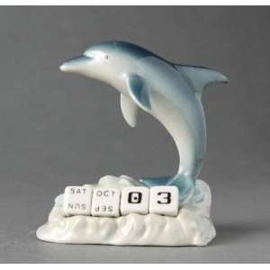  Miniature Porcelain Animals Dolphin Calendar #305