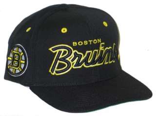 BOSTON BRUINS NHL HOCKEY VINTAGE BLACK HEADLINER SNAPBACK HAT/CAP NEW 