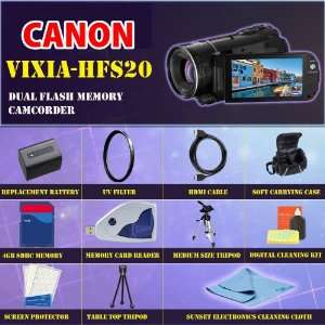  Canon VIXIA HF S20 Dual Flash Memory Camcorder + SSE Best 