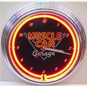  Muscle Car Garage Neon Clock