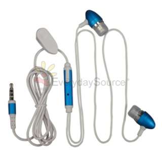   in ear stereo headset w on off mic blue quantity 1 enjoy hands free