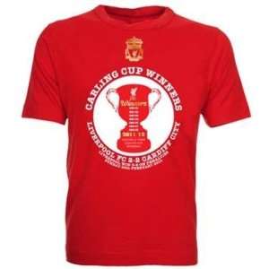  Liverpool Carling Cup Winners T Shirt 2011 12 Sports 