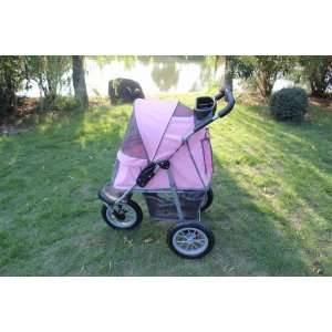   Pink Sporty Pet Jogger Jogging Dog Cat Stroller Carrier: Pet Supplies