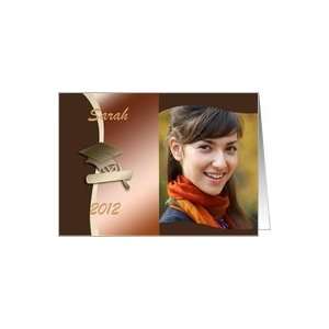   and Diploma Photo Card, Graduation Commencement Ceremony, Copper Card