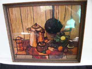   Mill Grinder &Copper Tea Pot/Kettle Still Life Print Litho  