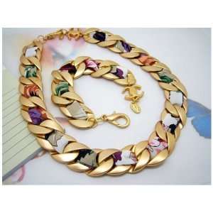  Designer Inspired Chanel Jewelry Set Necklace & Bracelet 