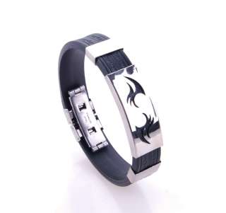   Cuff Wristband Stainless Steel Cuff Bracelet Black Tribal Bracelet