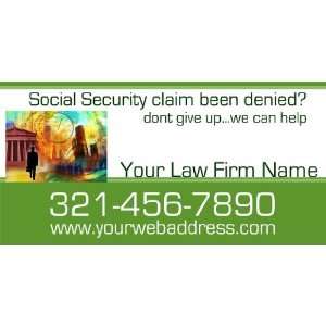  3x6 Vinyl Banner   Social Security Claim Denied? 