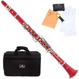   ABS Bb B Flat Clarinet + Case, Mouthpiece, 10 Reeds and Accessories