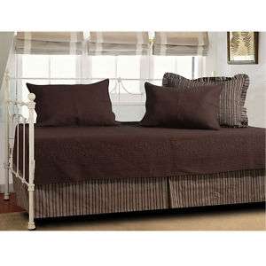 Josephine Chocolate Quilted 5pc Set Daybed Bedding  