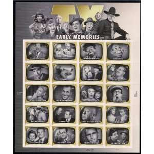 TV Early Memories Collectible Stamp Sheet 