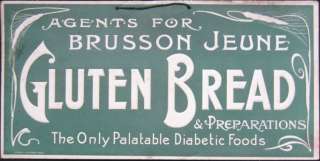 1910 Art Nouveau Advertising Sign Gluten Diabetic Bread  