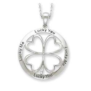 Lucky Me, Lucky You, Friendship Necklace in Silver  