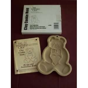    1991 The pampered Chef Clay Teddy Bear Cookie Mold 