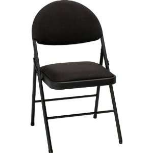   Seat Fabric Folding Chair in Black (Set of 4) By Cosco