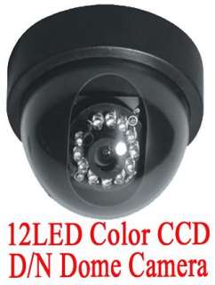CCTV 4CH DVR Card 12LED Dome Camera Security System  