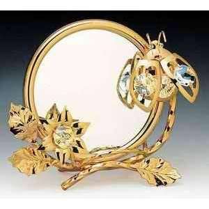  Lady Bug 24k Gold Plated Swarovski Crystal Mirror