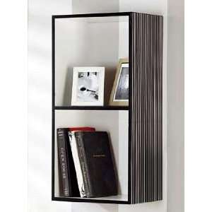  Black & White Stripe Display Shelf / Media Storage 