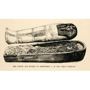 1903 Print Amenothes I Amenhotep Sarcophagus Mummy Faucher 