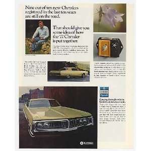  1972 Arthur Godfrey Chrysler Newport Royal Print Ad (14687 