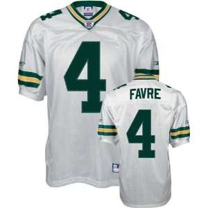  Brett Favre White Reebok NFL Authentic Green Bay Packers 