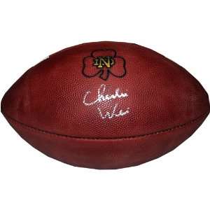  Charlie Weis Autographed Ball   Model
