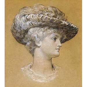Portrait of Dorothy Dene by Lord Frederick Leighton. Size 8.88 X 10.00 