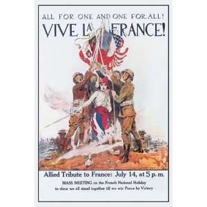Vive la France James Montgomery Flagg. 12.00 inches by 18.00 inches 