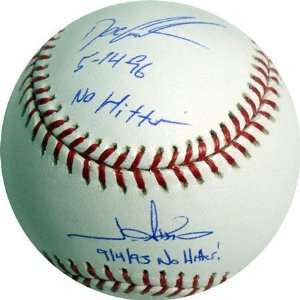 Jim Abbott and Dwight Doc Gooden No Hitter Autographed Baseball