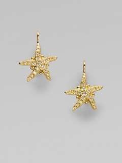 Temple St. Clair   18K Gold Diamond Starfish Earrings