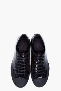 Jil Sander Black Patent Low Top Sneakers for men  