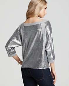 quotation 525 america sweater stripe mesh tunic $ 97 00