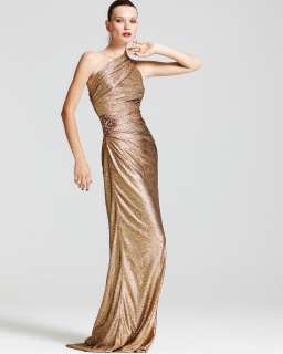 David Meister One Shoulder Metallic Gown & more   Rings   Jewelry 