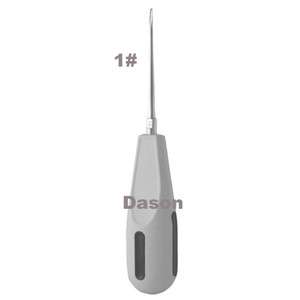 Dental Orthodontic Root Elevator(gray plastic handle)   size 1#  