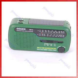 Mini Crank Dynamo Solar FM /MW/SW Emergency World Radio  