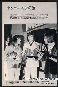 1972 EMERSON LAKE & PALMER elp JAPAN mag PHOTO PIN UP  