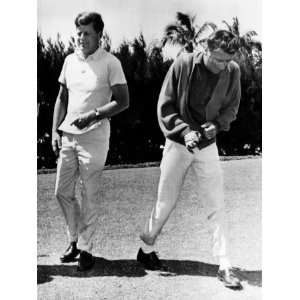 John F. Kennedy, Peter Lawford, Golfing at Palm Beach Country Club 