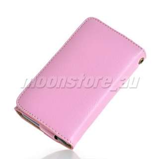 PINK LEATHER WALLET CASE COVER CARD POUCH ACCESSORY FOR SAMSUNG I997 