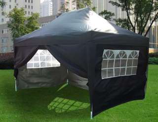Peaktop 10x15 EZ Pop Up Canopy Gazebo Party Tent Black  