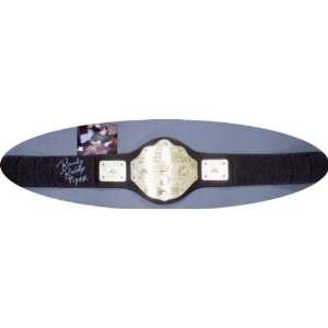 Rowdy Roddy Piper autographed WWE Championship Belt Replica Plastic 
